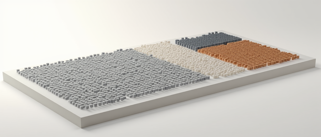 A weight matrix settling from random gray into ordered amber structure